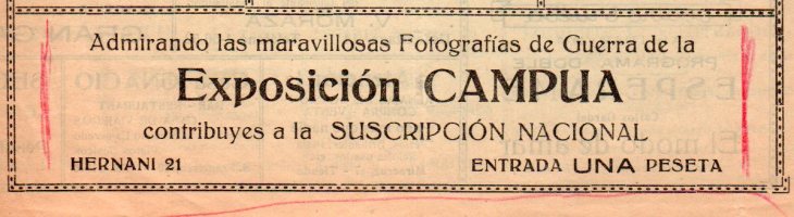 Anuncio de la exposición de Campúa en San Sebastián publicado en el Programa Oficial de Espectáculos el 4 de enero de 1939