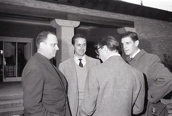Manuel Fraga junto a otros ministros de gobieron que participaron en la cacería celebrada el 22 de febrero de 1964