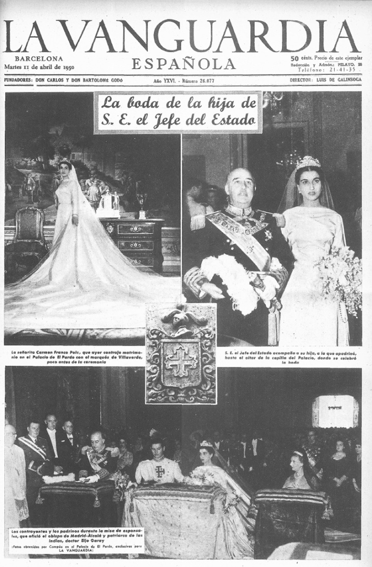 Portada de La Vanguardia del 11 de abril de 1950 con las fotografías exclusivas de Campúa