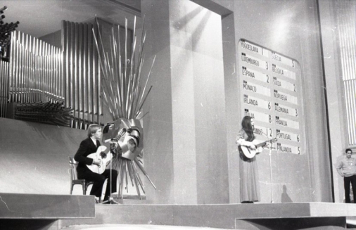 Lenny Kuhr, la representante de Países Bajos y una de las ganadoras de la edición de 1969 del Festival de Eurovisión. Foto. Campúa