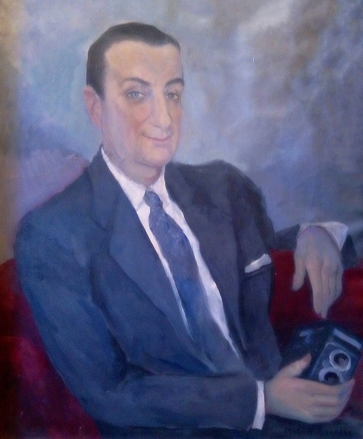 José Demaría Vázquez "Campúa" retratado por la pintora Magda Andrade